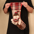 Warm Large Christmas Stocking Santa Claus Sock Plaid Burlap Gift Holder Christmas Tree Decoration New Year Gift Candy Bags - menochic